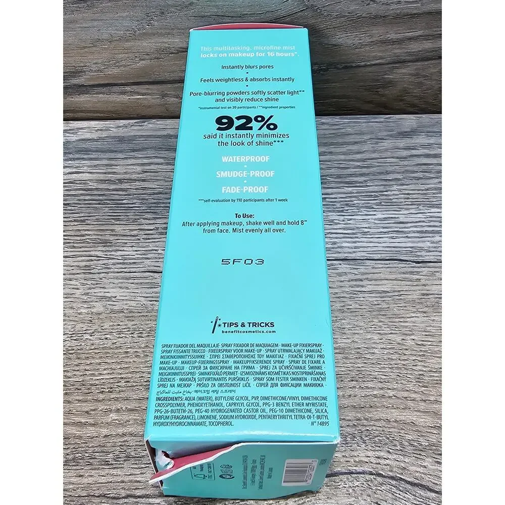 Benefit The Porefessional Super Setter Makeup Setting Spray 4fl.oz Full Size